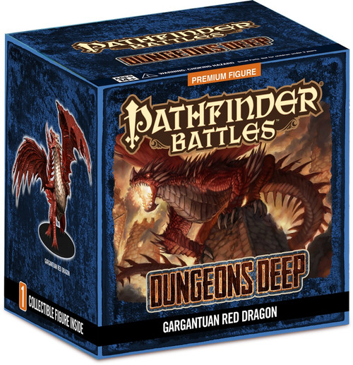 Pathfinder Battles: Dungeons Deep Gargantuan Red Dragon PR