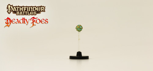 Pathfinder Battles Deadly Foes: Celestial Lantern, a small scale miniature figure, features a green and gold design on a small base, from the fantasy world of Golarion, part of the miniatures collection for Pathfinder Battles campaigns.