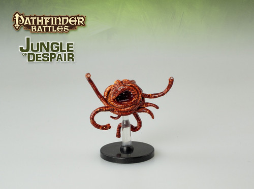 This appears to be a mass of floating intestines tangled around a fanged mouth. The tips of its coils also end in toothy maws. (Front View)