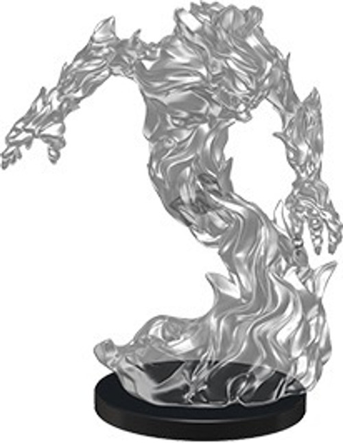 An image of a twisting fire elemental, bathed in flame. (Front View)
