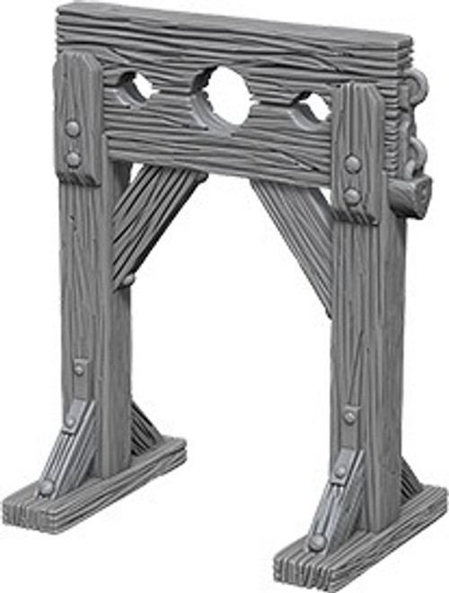 An image of the stocks, ready and waiting to hold someone. (Front View)