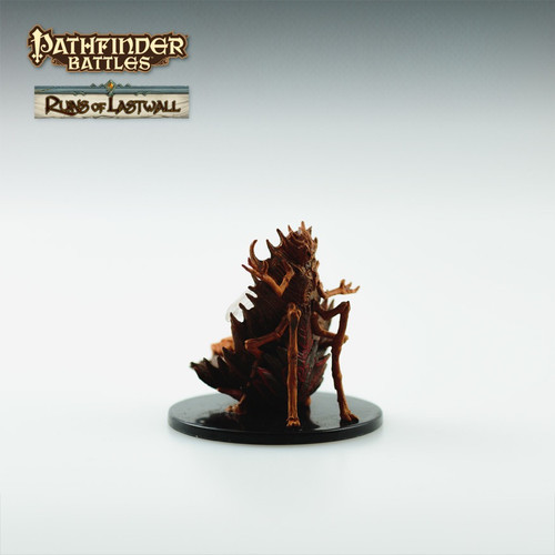 This large and majestic insectoid creature is nearly immobile, beneath her spiky carapace her massive abdomen is swollen with her impending brood. (Front View)