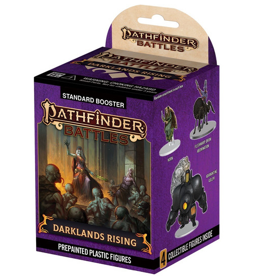 An image of a Pathfinder Battles: Darklands Rising single booster. A booster brick contains 8 single boosters. (Front View)