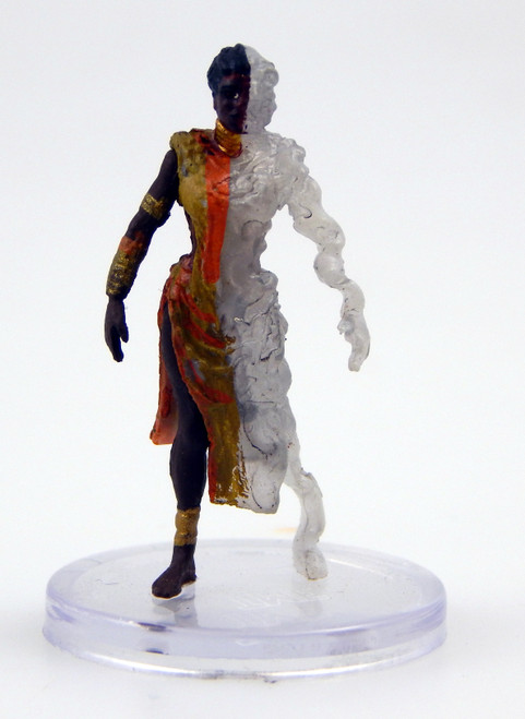 K'nonna are half human in the most literal sense. They resemble the right half of a human, and less frequently the left half, split perfectly down the middle starting at the crown of their head. They accordingly have one eye, one ear, one arm, one leg, half of a nose, and half of a mouth full of razor-sharp teeth. A faint shimmer in the air, like the waves over a hot stone, hints at where their other half would be. (Front View)