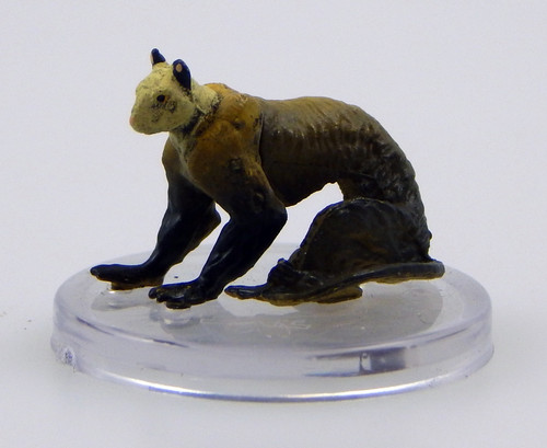 Rompos are unusual creatures that feed on corpses. They have thin, almost-skeletal bodies with strong rear legs that resemble a bear's, front legs like a badger's, and a head like a hare's with humanoid ears. (Side View)