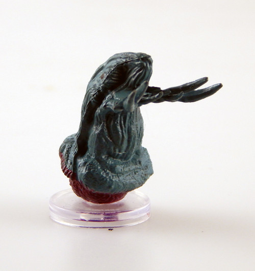 An image of a bantrid. Bantrids have unusual anatomy. Their lower halves are nothing more than dense organic spheres. Bantrids move by spinning these foot-orbs using hundreds of thousands of cilia on the underside of partial sheaths that cover the orbs. Their upper torsos are stout columns that taper slightly at the top. Bantrids have no heads in the fashion most humanoids do. Instead, their visual and auditory sensors are located in the middle of their torsos, directly under small mouths containing a few teeth made only for chewing fruits and nuts. Bantrids have no noses and, in fact, no sense of smell at all. Near the apex of their torsos, bantrids have a pair of appendages that resemble large, flat hands with several thin fingers. Bantrids’ skin often bears striped coloration along the length of their torsos and across their upper limbs. (Front View)