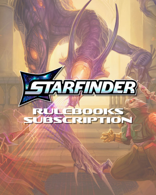 The Starfinder Rulebooks Subscription illustration depicts an advancing akashic dragon--a detail from the cover of the Starfinder Player Core!