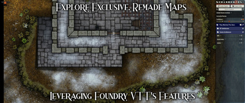 Pathfinder Adventure Path #188: They Watched The Stars (Gatewalkers 2 of 3) (Foundry VTT) Code gameplay graphic featuring a top-down tactical map of castle ramparts.