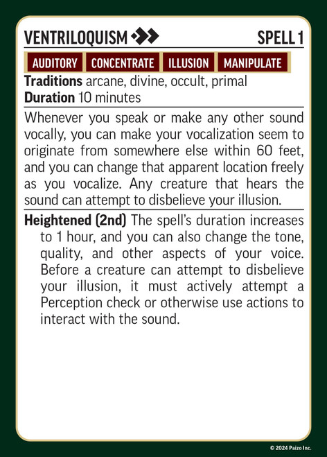 Pathfinder Divine Spell Deck (Remastered) download featuring 160 divine spells from Player Core and Player Core 2 on a green background with clear spell reference card details.