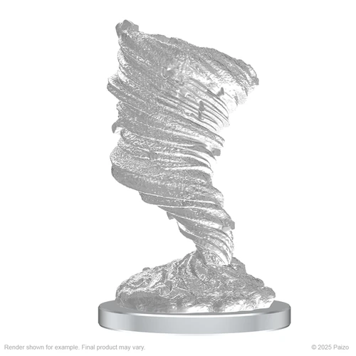 Pathfinder Battles Deep Cuts: Living Thunderclap & Living Whirlwind. An unpainted mini of a whirling tornado.
