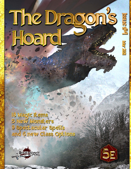 The Dragon's Hoard #4 PDF is a fantasy anthology for 5th Edition campaigns, featuring magic items, monsters, spells, and illustrations, including the Treasure Trove and 5 new magical artifacts in digital format for tabletop gameplay.