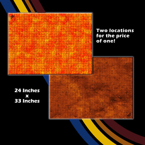 Battle Maps: Hell laminated tabletop map, 24"x33" premium waterproof gloss, featuring textured 1" squares, wet-erase and dry-erase compatible, perfect add-on for RPG adventures and Dungeon Craft book fans.