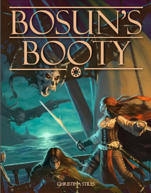 Bosun's Booty: Extras for Journeys to the West Pathfinder RPG PDF. A 37-page supplement featuring a galleon map, new monsters, 4 new islands, seafaring NPCs, and treasures, perfect for high seas adventures and fantasy RPG games.