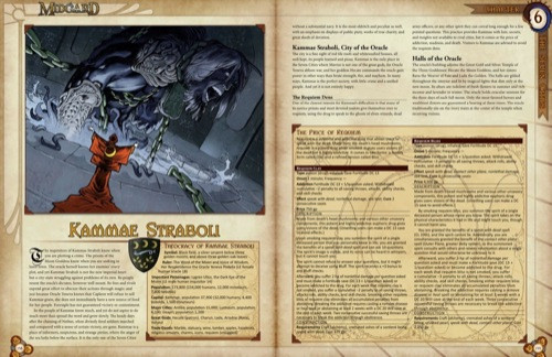Midgard Campaign Setting PDF, an 128-page fantasy world guide, published by Wizards of the Coast, featuring a dark and mystical realm with deep magic and 7 distinct regions inspired by Central folklore and culture.