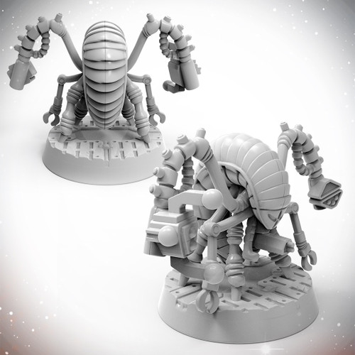 52 Starfinder Masterclass Miniatures Anacite Laborer, 32mm scaled, 52 brand, high-quality plastic miniature, scenic base included, detailed insectoid figures with tools, textured bases, perfect for tabletop gaming and role-playing adventures.