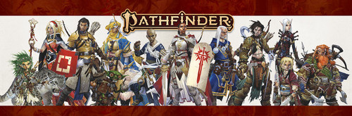 Pathfinder GM Screen featuring character art of 11 iconic characters.