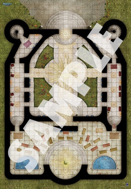 Pathfinder Flip-Mat: Bigger Temple PDF sample map of a gleaming holy temple