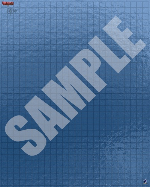 Pathfinder Flip-Mat Classics: Ship PDF sample image shows a blank map of open water.