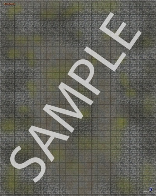 Pathfinder Flip-Mat Classics: City Market sample image shows a blank gridded map with a background of street paving stones.