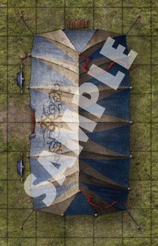 Pathfinder Map Pack: Army Camp PDF sample tile of a large rectangular tent