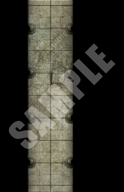 Pathfinder Map Pack: Dungeon Corridors PDF sample tile of a columned hall
