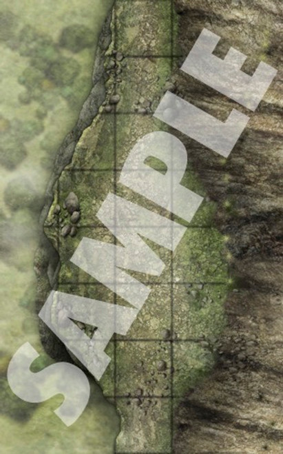 Pathfinder Map Pack: Perilous Paths PDF sample depicting a path along a perilously high cliff