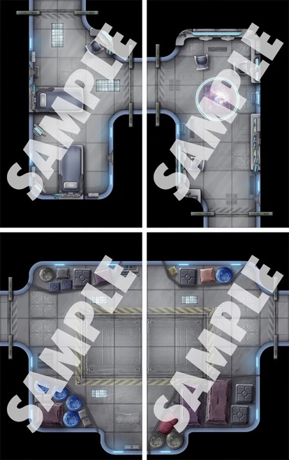 Product image displays four battle map tiles that come together to create two decks.