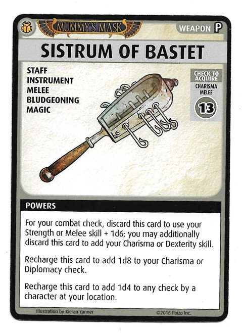 Pathfinder Adventure Card Game Promo Card: Sistrum of Bastet