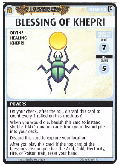 Pathfinder Adventure Card Game Promo Card: Blessing of Khepri