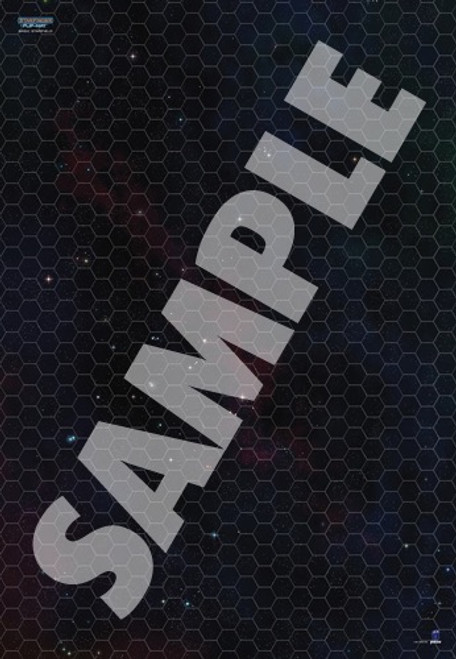 Starfinder Flip-Mat: Basic Starfield. Sample view of a map depicting deep space, with stars twinkling in the distance.