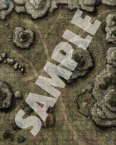 Pathfinder Flip-Mat: Cavernous Lair, a 24"x30" portable game map by Pathfinder for cave or dungeon settings, featuring maze-like tunnels and caverns, suitable for GMs and players, foldable to 8"x10", dry or wet erase compatible, for tabletop gaming.