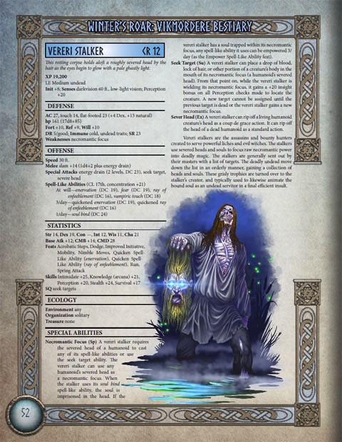 Vikmordere Bestiary PDF, Winter's Roar, featuring 30+ Nordic creatures with stat blocks, special abilities and tactics. Includes Lake Aptrg, Veer Stalker, and more, perfect for RPG adventurers and Nordic mythology enthusiasts. PDF format, no physical product.