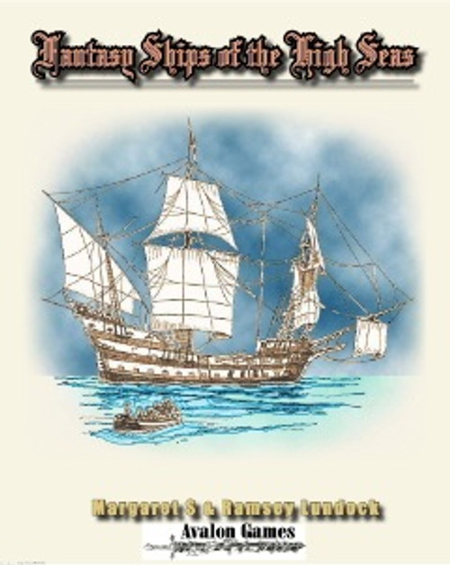 Fantasy Ships PDF features 5 sailing vessels, including orc galleys, elven clippers, human frigates, dwarven galleons, and gnomish steamships for D20 fantasy campaigns, with detailed deck plans and game statistics.