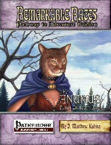 Remarkable Races Pathway to Adventure: The Anumus PDF, an 88-page Pathfinder Roleplaying Game sourcebook featuring humanoid animal art by Eugene Jaworski, Dean Spencer, and Tommaso Galmacci, for fantasy gaming.