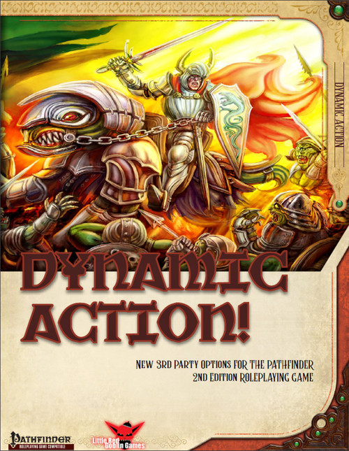 Pathfinder 2nd edition PDF, Dynamic Action (2e), anime-inspired artwork, 16-color interior, 1 file, 2 MB, for a new 3rd party rules supplement, fantasy character options, and combat systems.
