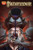 Pathfinder #5 standard cover by Tyler Walpole featuring three goblins force-feeding a black potion into the screaming mouth of the iconic hero Ezren the wizard, who is not having a great time. 