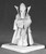 Pathfinder 28mm White Metal Miniature of Pactmaster of Katapesh unpainted, features intricate design, unique headpiece and detailed robe, comes with plastic slotted base, by Paizo's licensed brand Pathfinder, for Pathfinder campaign setting fans.