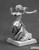 Pathfinder Hellknight Signifier. An unpainted mini of a woman in a dress mid-twirl.