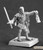 Pathfinder Styrian Kindler. An unpainted mini of a man holding a lantern aloft, a sword in his other hand.
