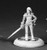An image of a Nidalese rogue, standing confidently with left hand on hip and holding a sword down and out in the right hand. (Front View)