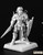 Pathfinder Irabeth Tirabade. An unpainted mini of an orc woman in full plate armor holding a shield and sword.
