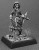 Pathfinder: Koya Mvashti. An unpainted mini of a woman in robes holding a starknife, with grassy terrain.
