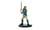 A brave Eagle Knight in uniform, holding high a sword in both hands. (Front View)