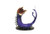 This worm-like monster has a hideous face of eyes and hooked jaws. It wields a wand and a sword in its twin tentacle tails. (Side View)