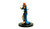 An image of a shifty, redheaded noble in a long, blue slit-leg dress. (Front View)