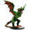 An image of a green forest drake, wings held wide and maw a slobbering rictus. (Front View)