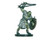 An image of a domineering gnoll slaver in scaled armor, a shield on one arm and a long, wicked whip raised in the other ready to lash out. (Front View)