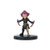 Pathfinder Battles—Rusty Dragon Inn Gnome Wizard Miniature, small base size, Pathfinder brand, featuring purple hair, black and purple outfit, on a black base, from the world of Golarion, fantasy miniature figure set.