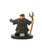Pathfinder Battles medium-sized miniature, Dwarf Wizard figure from the Rusty Dragon Inn expansion, dressed in green robes and black hat, holding staff and rock, on a black base for tabletop gaming.
