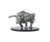 Pathfinder Battles large-scale Gorgon miniature figure with silver metal and red eyes on a black base from the Rusty Dragon Inn expansion, featuring Pathfinder miniatures.